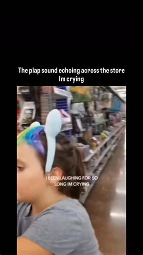 2026 on Instagram: "The video captures a lighthearted scene inside what appears to be a large discount store. A young girl, wearing a headband with animal-like ears, sprints down a wide aisle. Mid-run, she loses her footing on the shiny floor and slips, landing abruptly in a way that makes the moment both surprising and comedic. The person recording reacts with laughter, comparing her energetic run to the speed of Rainbow Dash from a popular cartoon and then checking to see if she fell. Her tumb