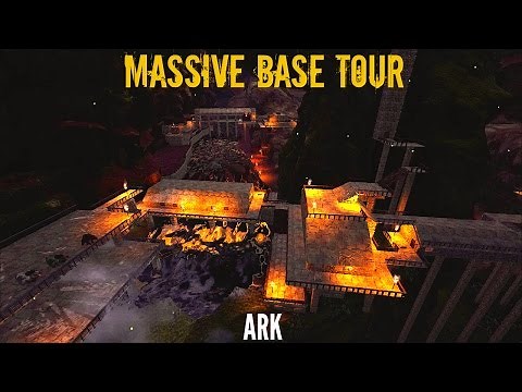 HUGE PVE BASE TOUR - The Center Map Solo Build - ARK Survival Evolved
