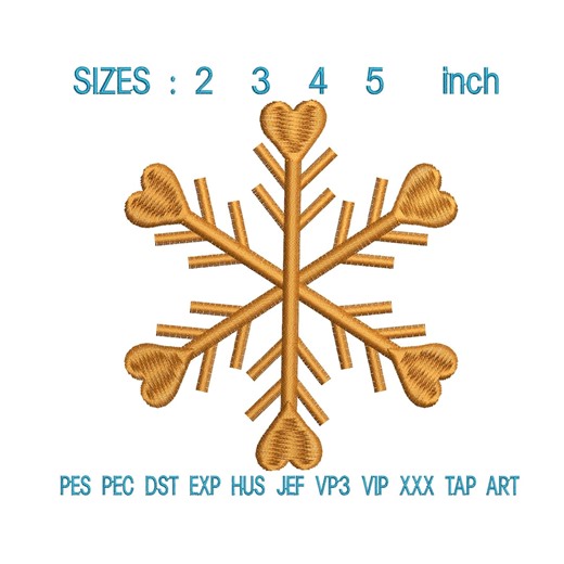 Snowflake Embroidery Design | Winter Christmas Minimalist Machine Embroidery File - Etsy