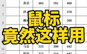 Excel鼠标这样用