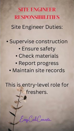 👷‍♂️ Site Engineer Responsibilities | Civil Engineering #shortsfeed #shortsviral #shorts
