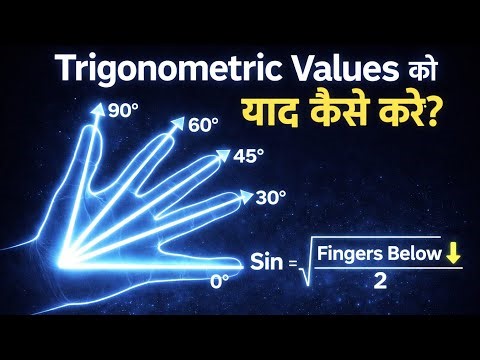 Trigonometric Values आसानी से याद करें | Hand Trick for 0°, 30°, 45°, 60°, 90° | Trick For All T.R