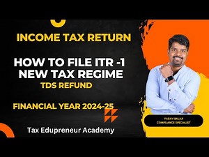 Income tax return| ITR 1 - New Tax Regime | FY 24-25 - English #incometax
