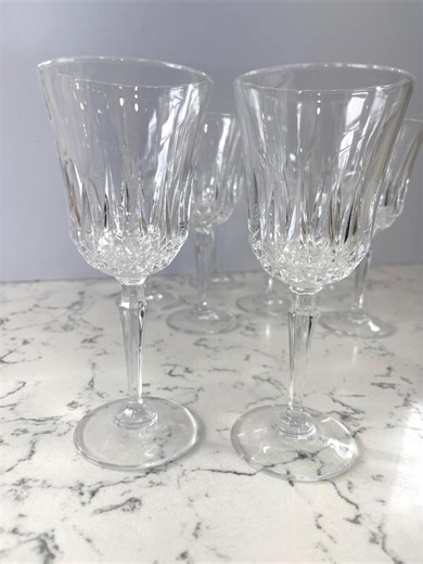 Vintage Cristal D’ Arques Wine Glasses, French Crystal (set of 2) - Etsy