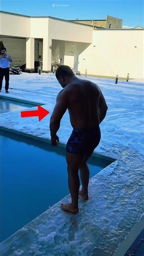 He Jumped In Frozen Pool 🥶 #shortvideo