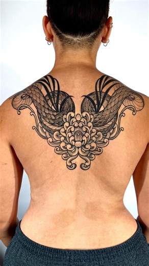 Tattoos.byDahlia on Instagram: "#quetzalcoatl tattoo for Kalista ♥️ it's been a long journey, but we finally finished this beautiful piece. Thank you so much for trusting me with this sacred tattoo. Love you! I'm booking for December and January! Email or DM me for inquiries #atxtattoo #austintattooartist #mexicantattooartist #quetzalcoatltattoo"