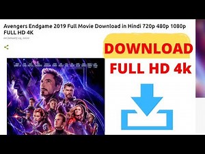 download avengers endgame hindi dubbed FULL HD 4K FREE