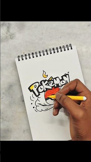 Can I Draw Pokémon Logo Perfectly? 🎨😱 #Shorts