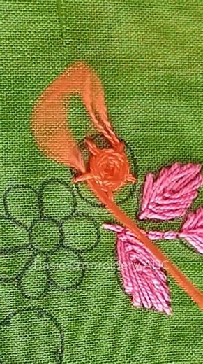 🌹How to do basic woven wheel stitch hand embroidery shorts #basicembroideryabc #fypシ゚ #embroidery