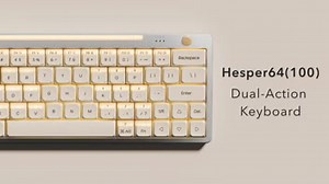 Nics Hesper64(100) Dual-Action Low-Profile Keyboard (Full video, click the link below.) https://www.kickstarter.com/projects/nics/nics-hesper64100-dual-action-low-profile-keyboard?ref=discovery_newest&total_hits=54986&category_id=28 The world's first Dual-Action low-profile keyboard. Expands a 64-key design into 100-key functionality. Compact Without Compromise. | Creative New Idea Gizmos