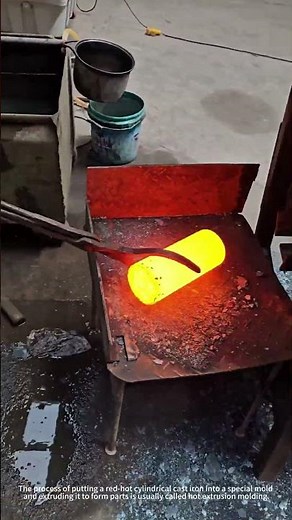 Process metal components with hot extrusion molding technology.