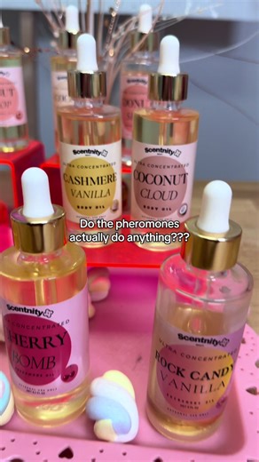 These aren’t regular body oils, they’re PHEROMONE body oils 💕 #bodyoil #pheromoneoil #attraction #bodyoilsforskin #perfumetiktok