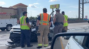 Fatal three-vehicle crash on I-10 causes traffic headed towards Houston