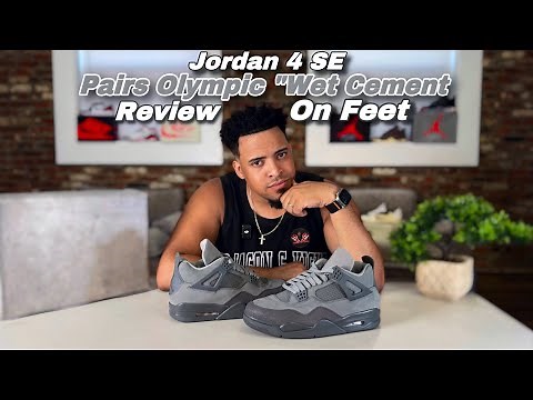 Jordan 4 Pairs Olympic “Wet Cement” Review & On Feet