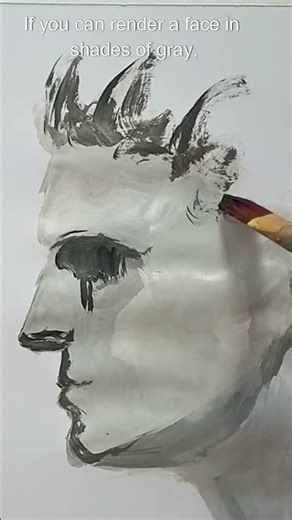 Painting Portrait in Profil