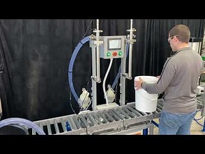 Pail Filling Machine with Air Pumps & Diving Nozzles - 5 gallon (20l) bucket - XPG-200-AO