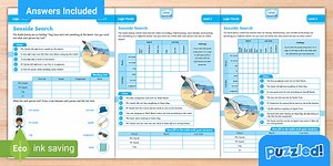 Fun Seaside Search Logic Puzzle Pack