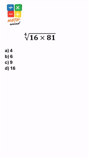 Math Rewind on Instagram: "Unlock the secret of fourth roots using exponent rules! A perfect example of simplifying radicals with powers. 💡 No calculator needed — just pure math magic. Want more algebra shortcuts? Follow for daily tips! #math #mathtricks #exponents #radicals #algebra #mathhelp #roots #mathteacher #mathtutor #mathhack #school #education #learnontiktok #maths #fastmath #clevermath #student #mathproblems"