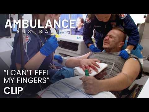 Forklift rollover CRUSHES worker’s hand 😨 | Ambulance Australia | Clip