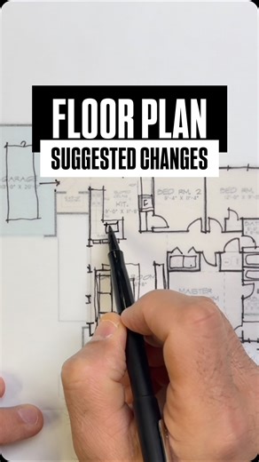 Dory Azar on Instagram: "I saw this floor plan online the other day and I felt that with a couple of changes we could improve it significantly. Here’s my review, critique, and a few recommended changes. What would you do differently on this one? #doryazararchitect #architect #architecturestudent #floorplan #homedesign"