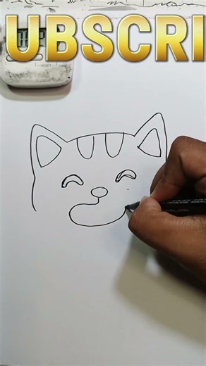 Gambar Emote Kucing Ketawa Nangis dalam 1 menit #emote #emoji #cat #drawing