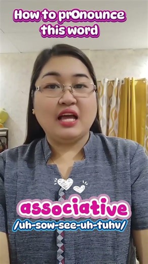 How to pronounce associative #pronunciation #reading #vocabulary #education