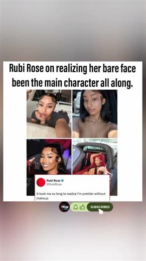 Rubi Rose on realizing her bare face has been the main character all along. 💖✨#shorts
