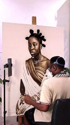 Pyro Fusion Art Process on Canvas with Ochefije's Moment