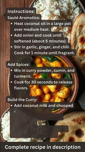 Vegetable & Chickpea Coconut Curry – Recipe by What Shall I Cook