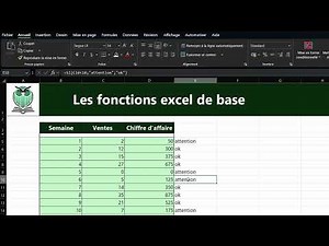 Les fonctions Excel de base