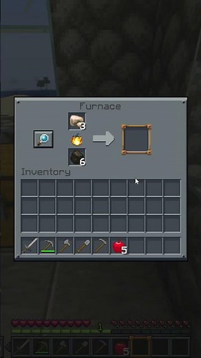 Minecraft Guide: How to get Iron Ingot #shortvideo