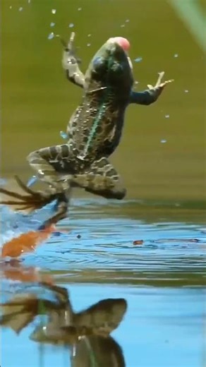“Incredible Frog Hunt! 🐸⚡ Watch this amazing moment as a fast frog catches a grasshopper