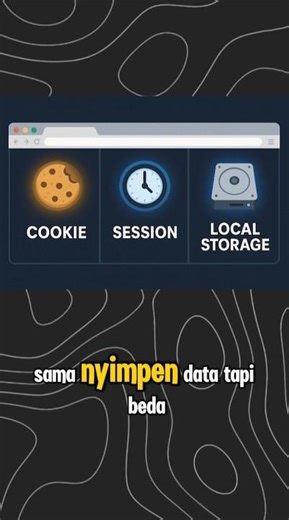 cookie vs session vs local storage #data #cookie #session #localstorage #edukasi