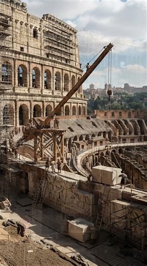 How was the Colosseum built? #evolution #shorts #colosseum #rome #history