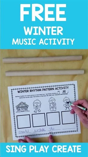 FREE Winter Music Rhythm Activity