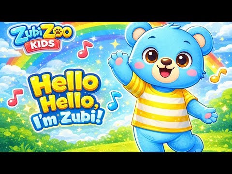 Hello Hello, I’m Zubi! 🐻🎶 | Kids Songs for Toddlers | Zubi Zoo Kids