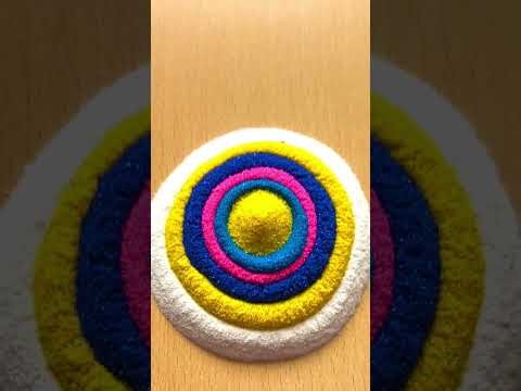 Simple Rangoli | Satisfying Rangoli | Easy Rangoli Tips and Tricks | ASMR #rangoli #satisfying #asmr