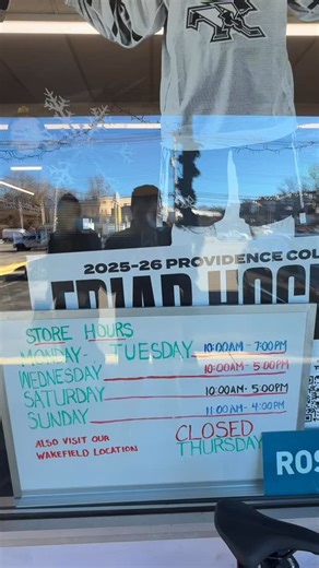UPDATED STORE HOURS!!! This week, we open at 10 instead of 11 on Monday, Tuesday, and Wednesday! Come in early for some last minute shopping! #fyp #christmas #holiday #sports #rhodeisland | 2nd Time Around Sports