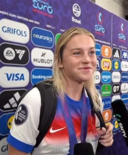Alessia Russo Post-Match Interviews After EURO Win