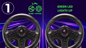 SUBSONIC - Superdrive SV250 Steering Wheel. Racing Wheel with pedals and Gearshift Paddles - 22 cm Diameter, 180° Roation Angle - For Nintendo Switch 2 - Switch - PS4 - Xbox Series X/S, Xbox One & PC