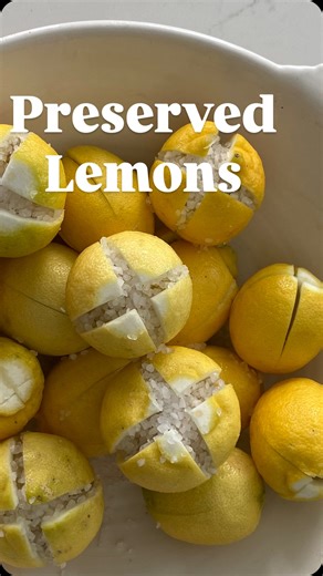 - 🧑🏼‍🍳 The best month to make preserved lemons is right now in January. One of my friends was nice enough to let me steal some lemons from their tree, so I told him I would make a special treat as a “thank you.” I use the preserved lemon in many of my recipes throughout the year as a lot of the flavor of my food relies on the salty, tangy, umami nuances of this magical treat! - 🍋 🧂 So grab yourself some salt and squeeze yourself some lemons and capture the bright flavor of winter, to utiliz