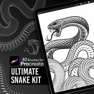 Ultimate Snake Kit – Procreate Brush Pack for Tattoo Artists & Illustrators - Etsy