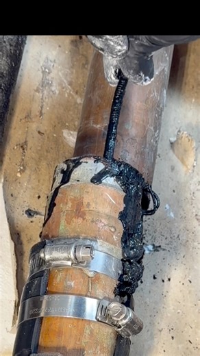 Old copper stack bit the dust! #plumber #fyp #reels #leak #construction | Precision Plumbing and Drains