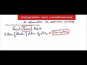 Integrals with initial conditions (differential equations with initial conditions)