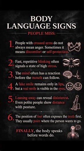 6 Non-Verbal Cues That Change Everything #bodylanguage #psychology #emotional intelligence