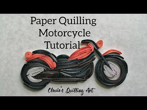 How to make a PAPER MOTORBIKE | Paper Quilling Motorcycle | Paper Crafts