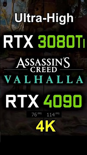 RTX 3080 Ti vs RTX 4090 in Assassin's Creed Valhalla | 4K