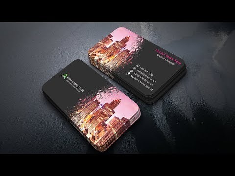 How TO Make Creative Paint Splash Business Card - Photoshop Tutorial