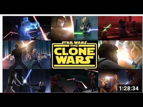 All Clone Wars Lightsaber Fights Star Wars The Clone Wars Seasons 1-7 & Movie 2008- 2020