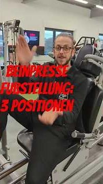 Beinpresse Fußstellung: 3 Positionen für Innen-, Außen- und Gesamtbein